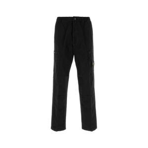 Stone Island Men Black Cotton Cargo Pant